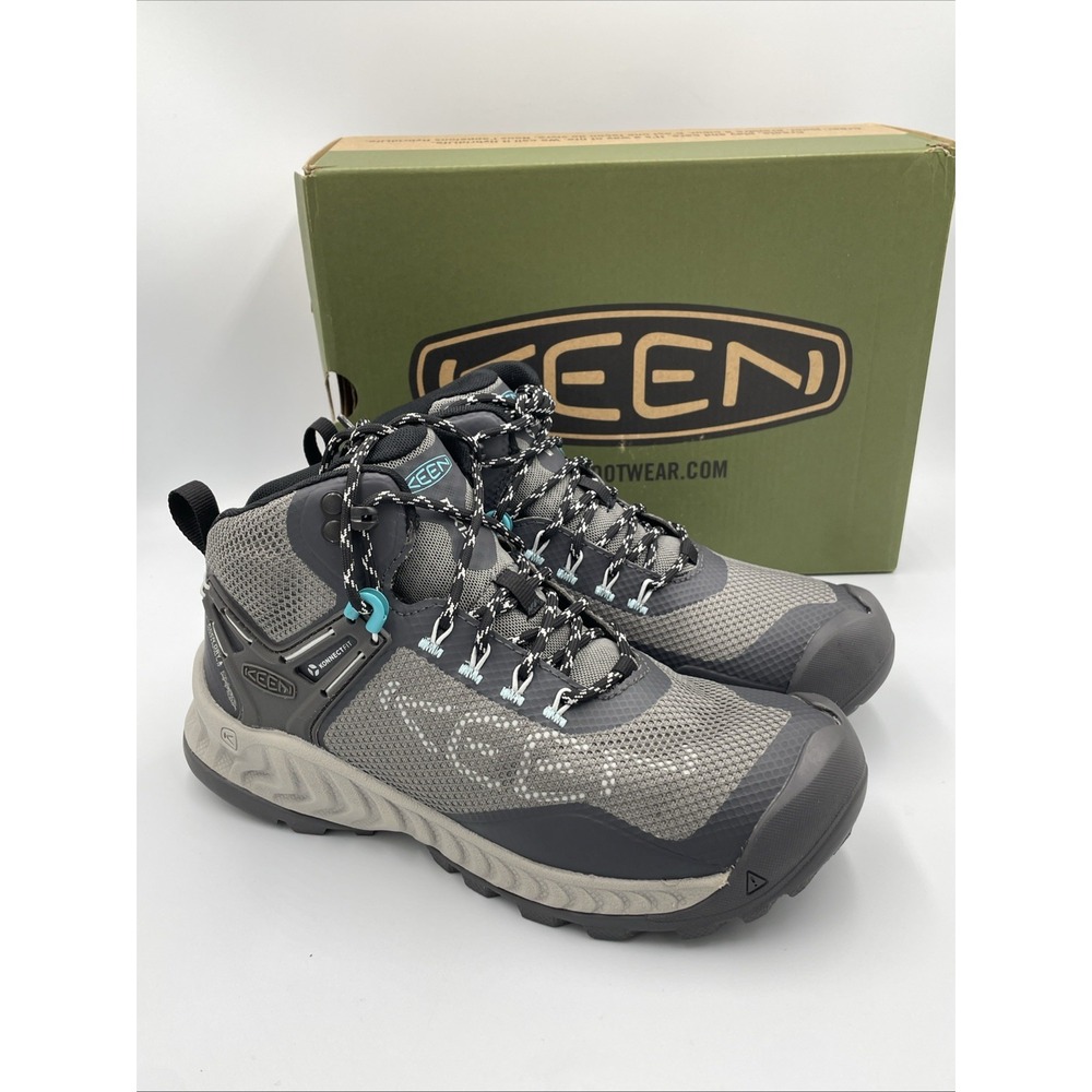 KEEN NXIS EVO Mid Waterproof Hiking Boots Women's Magnet/Ipenema Size US 6 NEW